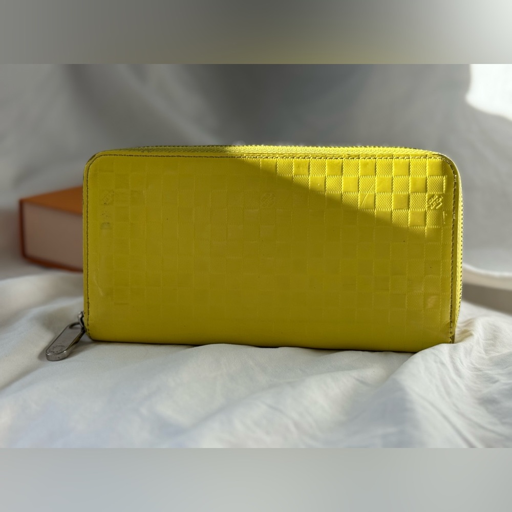 Authentic Limited Edition Louis Vuitton Yellow Zippy Wallet